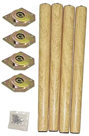 Generiskt 4 stycken möbelben i trä, skrivbordsstolsben, halkfria, ersättningsbordsben av trä för bärbar dator, skrivbord, sängbord, soffbord (30 cm)