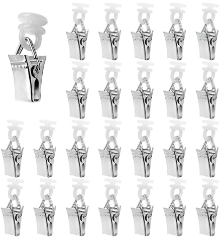 BuxiuGK 70 Stück Vorhang Klammern mit Rollen,Vorhang Clips Metall,Gardinenschienen Vorhanggleiter Vorhangklammern mit Rädern Gardinenröllchen für Schiene