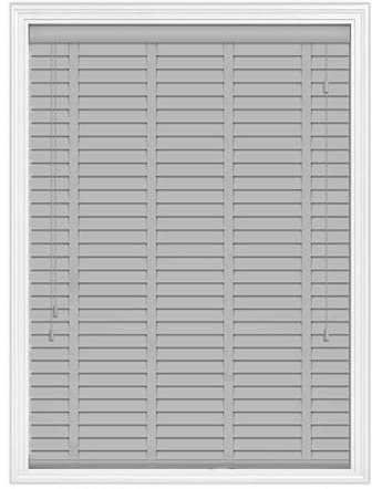 Home In Style 4U Faux Wood Blinds Window Venetian Blinds Easy Fit Child Safe Tape Trimmable Wooden Blinds-50mm Slats with Aluminium Headrail (Grey With Tape, 195X150)