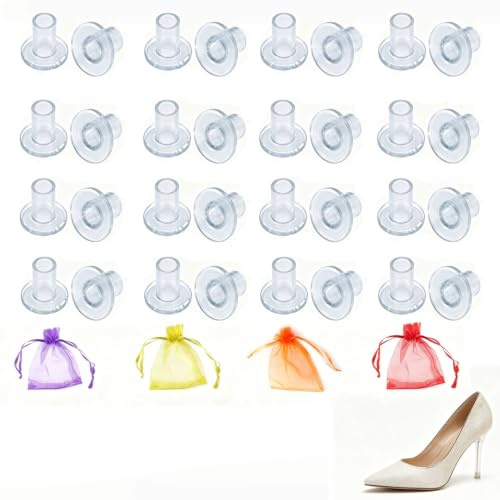 Armastuse 16 Paar High Heel Protectors,4 Größen High Heel Stopper Transparenter Absatzschoner High Heels Schuhe Für Gras Hochzeit Outdoor Aktivitäten Leichtes Gehen (Xs, S, M，L)