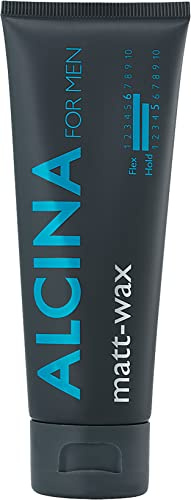 ALCINA for men Matt-Wax | 1 x 75 ml | Flexibler Halt für Männerfrisuren | Seiden-mattes Finish | Restrukturierbar selbst nach Stunden | Für alle Haartypen geeignet