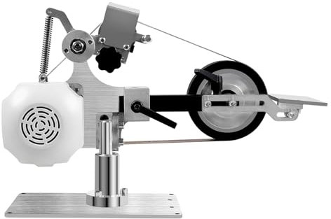 Bandschleifmaschine Bandschleifer Schleifmaschine Tellerschleifer Polierer BüRstenloser Motor Schleifer Satz Schleiftisch Bausatz Messerschleifer Band-Tellerschleifer für Werkzeug Polieren 550W 220V