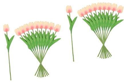 Cabilock 20 STK Simulation Tulpe Brautblumenzweig künstliche Tulpe hochzeitsdeko künstliche blüten künstliche Blumen Blumenstrauß Tulpendekor im Schlafzimmer künstliche DIY Blumen Pu