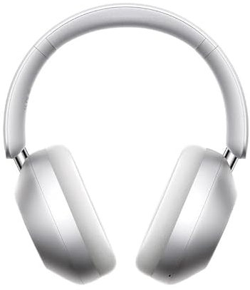 PPLKHS On-Ear Headset F6 Active Noise Cancelling Headphones Head Tracking 3D Audio 40mm Hi-Res ANC bluetooth Headset HIFI APP Control Bluetooth Headset(Silvery)