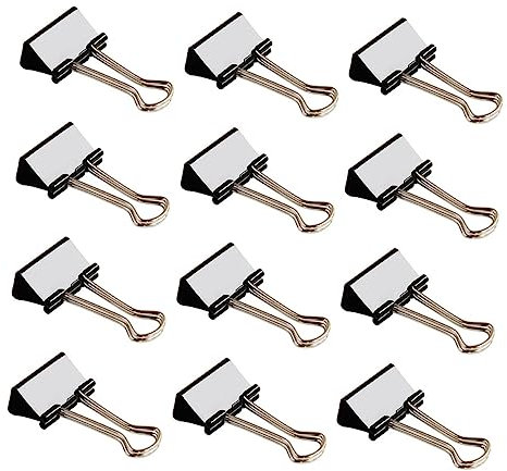 DIYEAH 12stücke Teiliges Metall Binder Clip Langlebige Multifunktions Metallklammern Praktische Büroklammern Für Zeichnungsbretter Aktenordner Künstlerbedarf Vielseitig Für Büro Und Schul