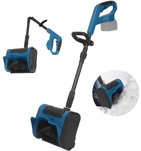 Quitanieves con batería para batería de 18 V, cepillo eléctrico con barra telescópica, quitanieves eléctrico plegable, batería de 900 W, barredora de nieve de 45°, altura máxima de la nieve de 20 cm,