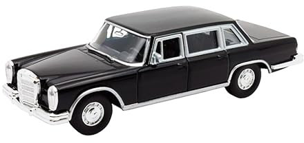 Mercedes-Benz 600 1963 Modellauto aus Metall Modell Auto mit Rückzugmotor Spielzeugauto Welly 4-Varianten 32 (Schwarz)