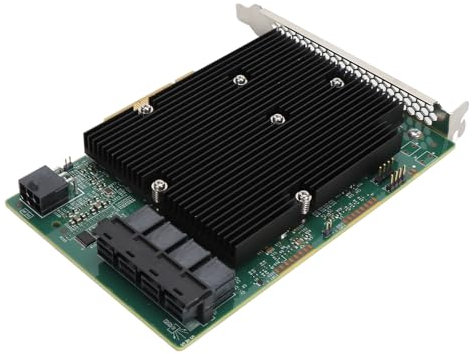 Scheda HBA Controller SAS LSI 9300-16i, Adattatore Bus Host SAS SATA da 12 Gbps a 16 Porte, Espansore RAID PCIe 3.0, Non RAID, per per Linux per VMware per FreeBSD