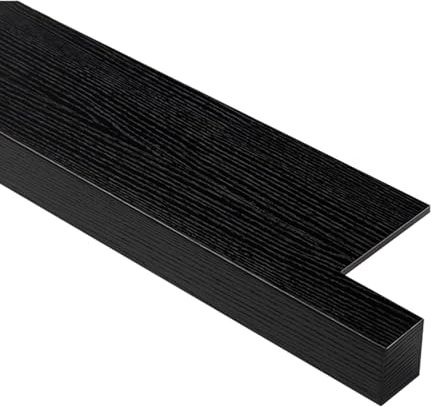 Davanzale Interno Finestra Davanzale Nero con Venature Del Legno, Protezione per Davanzali in Pannelli Compositi per Interni, Bordo Liscio per Davanzale in Legno(Style2,4x24in (10x61cm))
