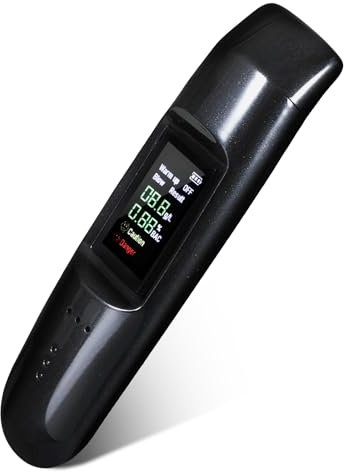 YUWJOOWEE Tragbarer Alkoholtester, Professioneller Alkoholtest, berührungsloser Alkoholtester, mit digitalem LCD-Display und Sprachalarm