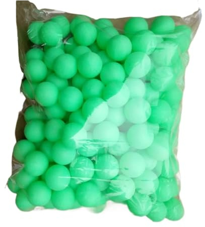 CLENEA Ping-Pong-Bälle, 40 mm, buntes Ping-Pong-Partyspiel, Matte und gemischte Farben, Tischtennisbälle for die Freizeit, 50 Stück/Packung(Green)