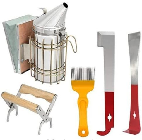 HALAWAKA Bee Keeping Starter Kit Beekeeping Supplies, Bee Keeping Supplies-All Beekeeping Tools Bee Supplies and Equipment, Honey Bee Hive Starter Kit Tools Beekeeping Bee Smoker for Beekeeping