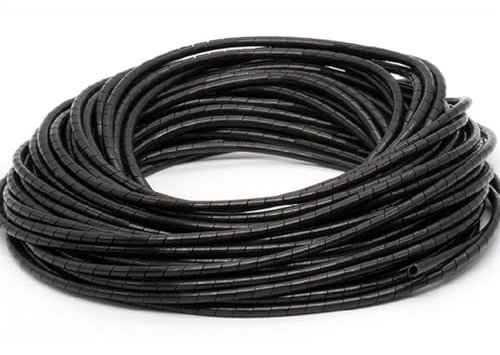 Gestion et organisation des lignes électriques, 1 manchon de câble for enroulement de fil en spirale de 4 mm, 6 mm, 8 mm de diamètre intérieur, organisateur de tube de protection for cordon(Black,OD 8