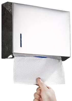LSNNMU Tissue-Box FüR Die Wandmontage Taschentuchbox-Abdeckung, extra großer Edelstahl-Wandhalter, Blatt-Ptissue-Organizer