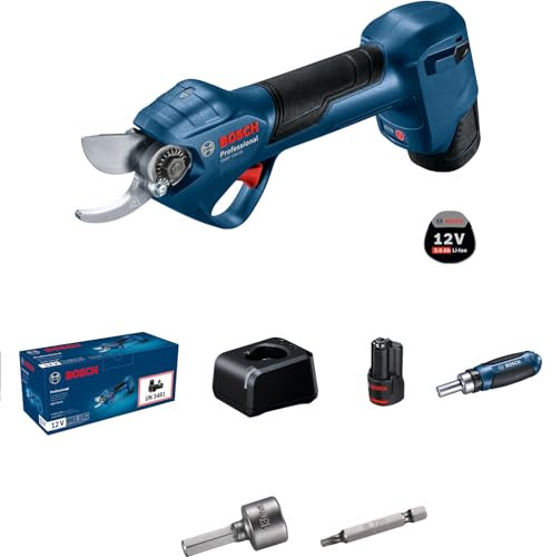 Bosch Professional 12V System GGP 12V-25 Potatore (fino a 4500 tagli per carica, motore brushless, tagli da 25 mm, con 2 batterie da 3.0 Ah)