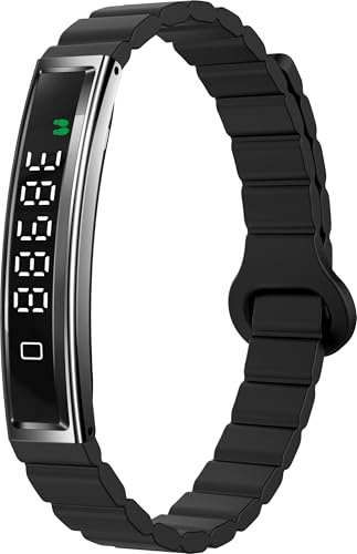 CNBRO Smart Bracelet Fitness Tracker Heart Rate Monitor Sleep Activity Tracker Step Counter Calories Pedometer Waterproof Slim Thin Health Band for Women Ladies Men, Free App, 2 Bands