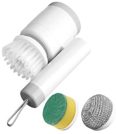 Hitburu Cepillo De Limpieza Sin Cable | Cepillo Eléctrico Recargable | Herramienta Recargable de Fregado para Azulejos de Cocina y Suelo de Bañera o Coche