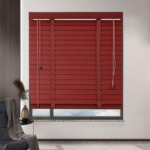 Wooden Venetian Blinds - Light Blocking Thermal Insulation Soundproofing - Elegant Home Decor for Privacy and Energy Efficiency