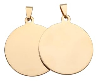 Kisangel 2 STÜCK Blank Pet Id Tags Gold Kratzfeste Rostfreie Haustier Erkennungsmarken für Hunde und Katzen zum Gravieren von Name und Telefonnummer