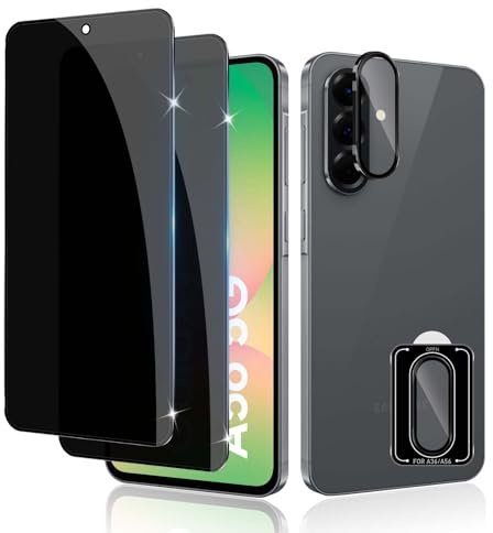 Liilaa Privacy Pellicola Protettiva per Samsung Galaxy A56 / A36 5G, [2 + 1 Pezzi] Privacy Vetro Temperato e Pellicola Fotocamera, Anti-Graffio HD Durezza 9H Anti Spy Protezione Schermo