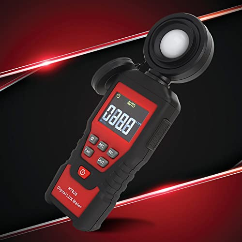 RASTKY Luxmetro Digitale Portatile HT620 Illuminometro Misurazione Accurata della Luce, Sonda Rotante a 180°, Display Retroilluminato, Spegnimento Automatico, Ideale per Uso Domestico e Professionale