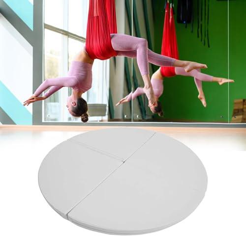Generisch Pole-Dance-Matte, Verdickte Aerial-Yoga-Matte für Pole Dance, Faltbarer Lyra-Reifen, Rutschfester Schutz für Stripperstangen, 1/2 Zoll dick, 120-200 cm (Weiß, 140 cm x 5 cm)