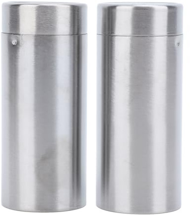 Botellas de condimento de acero inoxidable 304, salero y salero de metal, dispensador premium con agujeros, coctelera de gran capacidad para cocina, barbacoa, mesa de comedor