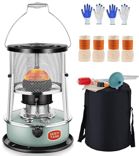 Réchaud à pétrole de camping léger, poêle d'intérieur et d'extérieur, 4,5 L, hauteur réglable, adapté aux terrasses maisons