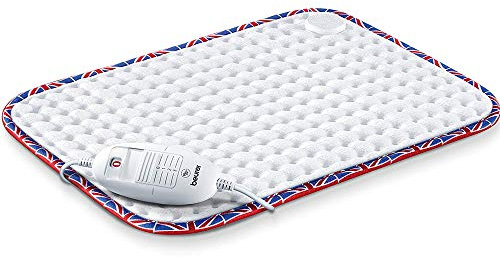Beurer HK-UK Heat Pad | Elektrisches Wärmekissen zum Entspannen | 3 elektronisch geregelte Temperatureinstellungen | Maschinenwaschbar | Automatische Abschaltung | Union Jack-Verkleidung