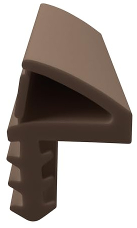 DIWARO® Zimmertür-Dichtung ZT048 | braun, beige und braun | 5 lfm für Zimmertüren und Innentüren. Zum Schallschutz und abdichten der Tür. Bestehend aus TPE (Thermoplastischen Elastomer) (braun)