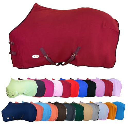 RL24 - Abschwitzdecke mit Kreuzgurt Basicline – Weinrot – 135cm | Pferdedecke