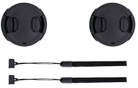 2-Pack 40.5mm Front Lens Cap Cover with Deluxe Cap Keeper for Sony ZV-E10 ZVE10 ZV-1F ZV1F A6700 A6400 A6300 A6100 A6000 A6500 A5100 ZVE1 A7C II A7C with Sony E 16-50mm Kit Lens or FE 28-60mm Kit Lens