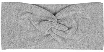Zwillingsherz Stirnband aus 100% Kaschmir - Hochwertiges Strick-Kopfband im Uni Design für Damen Frauen Mädchen - Wolle - Ohrenschutz - Haarband - warm und weich für Frühjahr Herbst und Winter