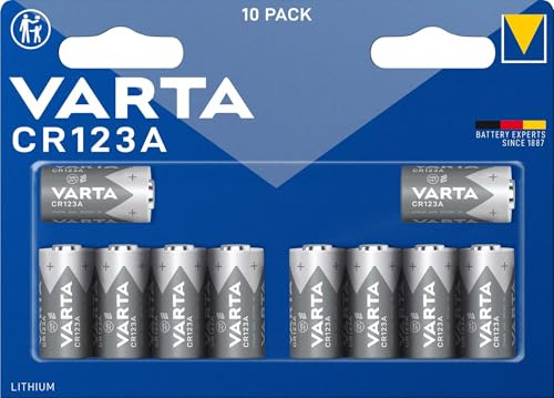 Varta Photo Pile Bouton au Lithium CR123A Lot de 10