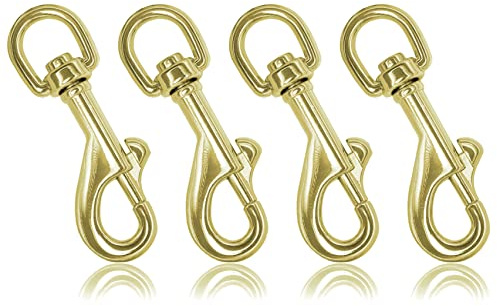 Ganzoo Karabiner-Haken mit Drehgelenk im Set, Bolzen-Karabiner für Hundehalsband, Stahl, für Paracord 550 Hunde-Leine, Schnapp-Haken mit Drehkopf, Zinklegierung, Metall Design