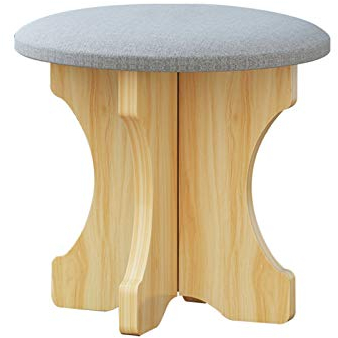 ZXCASDF Vanity Hocker Makeup Dressing Vanity Bank Klavier Sitz Mit Hevea Beine, Gepolsterter Sitz, Easy Assembly,Grau