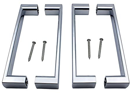 KEABATH 2 Paar Duschtür-Griffknauf, Chrom-ABS-Kunststoff-Griffknauf, Dusch-Glastür-Griff für Duschabtrennung, teile für Dusche und Badezimmer Loch-zu-Loch-Mitte 145 mm