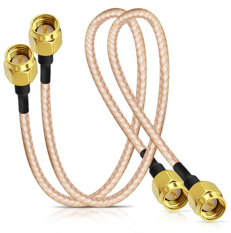 Bingfu SMA Kabel 30 cm SMA Stecker auf Stecker RG316 Antennenkabel 2 Stück | Koaxialkabel für RTL-SDR Dongle, ADS-B Empfänger, VNA, SWR-Messgerät, Spektrumanalysator und Antennen