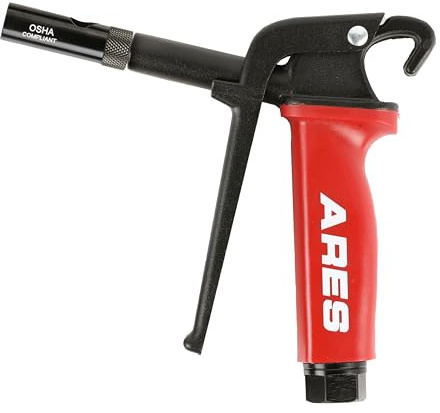 ARES 17004 – High Flow Air Blow Gun – Heavy Duty Aluminum Die Cast Body – Includes Ultra High Flow Nozzle - Meets OSHA Standards