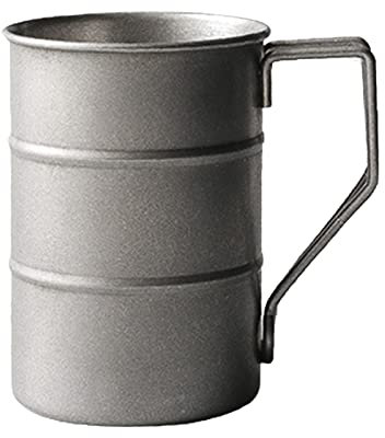 Camping Mug,Metal Coffee Tea Cup Mug Stainless Steel Tea Cup Milk Mug with Handle,Juice Cold Drink Cup,Travel Camping Mug(Grey)