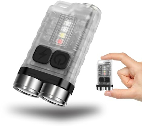 Mini Schlüsselanhänger Taschenlampe, 900 Superhelle LED, 100m Reichweite, USB Magnettaschenlampe, wasserdicht, für Camping und Wandern