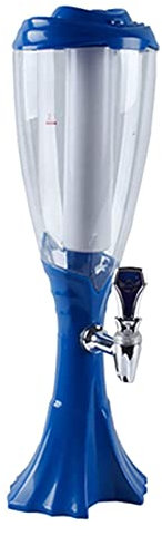 Distributeur de bière autoportant, Distributeur de Boissons de Tour de bière en fût de bière, Tour de bière de Table de Boisson Transparente, avec lumières colorées et Tube de Glace Amovible, pour f
