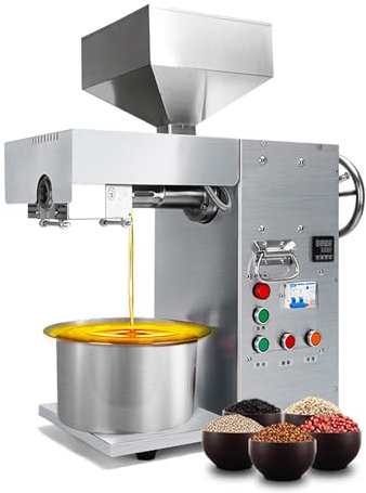 DOOKAA Presse Huile Olive pressoir Huile Presse à Huile Robuste en Acier Inoxydable, Machine de raffinage d'huile de graines de Melon, Domestique et Commerciale, Haute Puissance