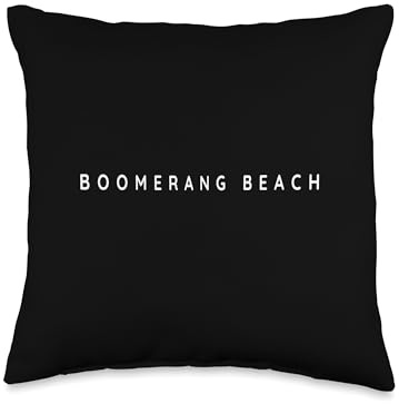 Boomerang Beach Souvenirs / Boomerang Beach Surf Resort Throw Pillow
