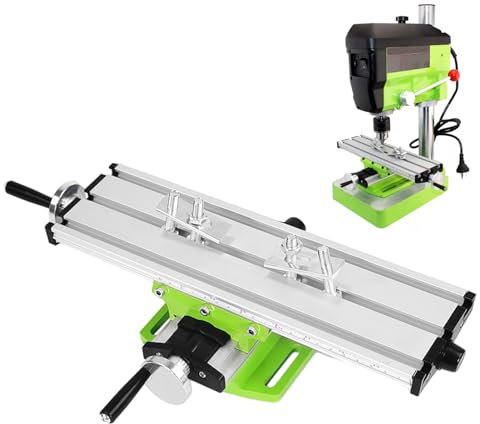 Samuliy Mesa de Trabajo para Taladro Compuesto, Mesa de Trabajo de fresadora, Mesa de Trabajo Multi-fresadora de Alta precisión para taladros