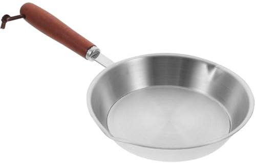 PRETYZOOM Edelstahl Bratpfanne Kleine Pfanne Unbeschichtet Mini Pfanne Für Eier Omeletts Und Kleine Portionen 24.00 X 12.00 X 2.30 cm Für Küche Und Camping