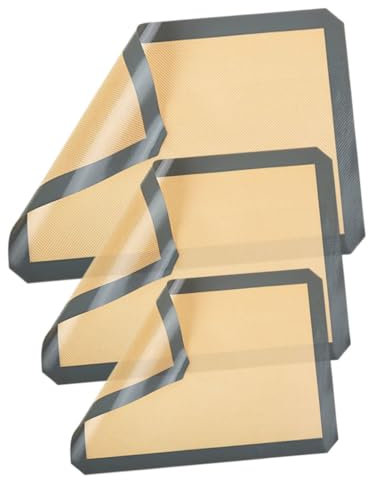 Cabilock 3piezas Esterilla De Silicona Antiadherente Doble Cara Para Hornear Fácil De Limpiar
