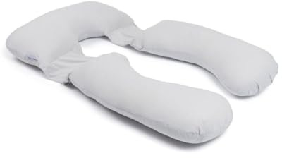 doomoo XXL Pregnancy Pillow, Organic Cotton with Detachable Maternity Nursing Support Cushion, OEKO-TEX® Certified, Made in Europe, Little Dots Grey
