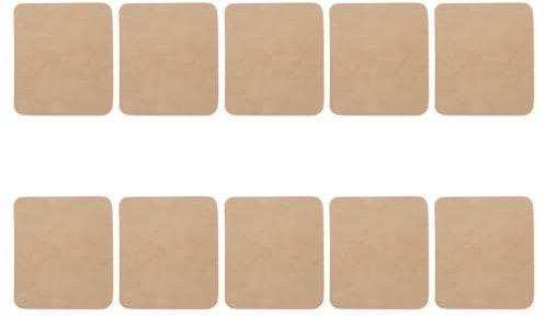 PATIKIL Pre Cut Pottery Cloth Soft Cloth Leather for Smoothing Pot Rim Clay Pottery Tools Ceramic Trimming Supplies, 6.8x5.7, Brown, 10 PCS