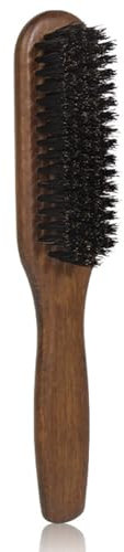 Beard Brush, 100% Real Wild Boar Bristle Walnut Wood Beard & Mustache Comb Brush for Men’s Beard Grooming and Care, Gift for Men to Straighten and Promote Beard Growth
